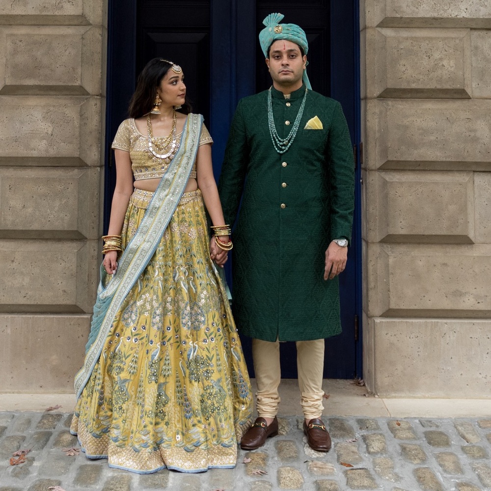 Anita Dongre Pichhwai collection bridal outfit